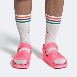 𝅺ADIDAS Pharrell x Adilette 2.0 RARE Sandal 'Hyper Pop' Pink Size 9